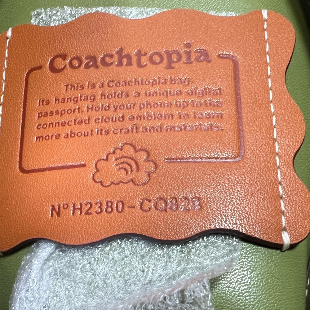 COACH ERGO BAG IN COACHTOPIA LEATHER WITH CHECKERED BUTTERFLY PRINT - Picture 8 of 14